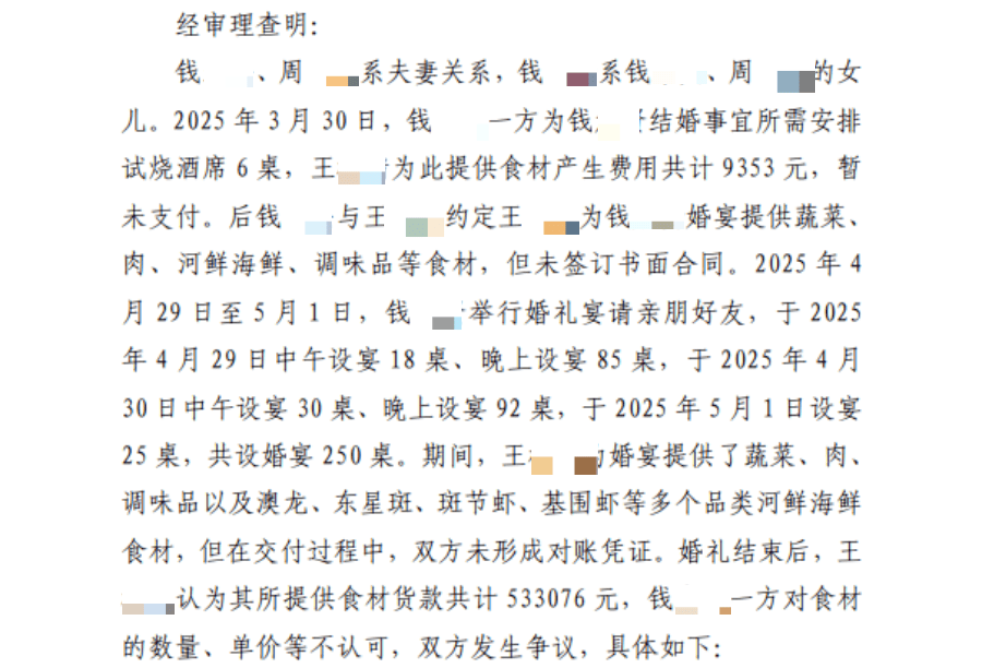 皇冠信用网_浙江一老板为女儿办婚宴皇冠信用网,拒付252桌酒席钱,法院判了